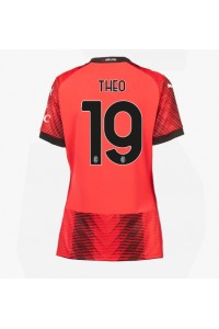 AC Milan Theo Hernandez #19 Jalkapallovaatteet Naisten Kotipaita 2023-24 Lyhythihainen